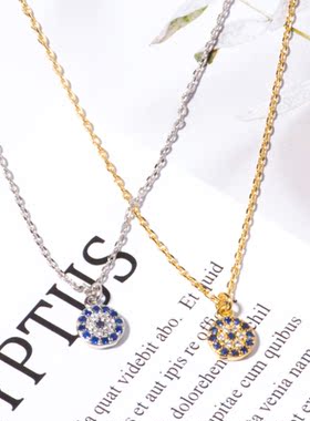 恶魔之眼韩版迷你学生森系锁骨链