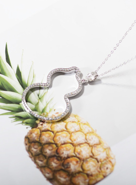 镶钻葫芦长款百搭时尚风毛衣链