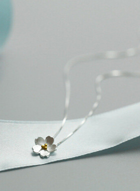 青柠原创甜美风短款礼物银饰吊坠