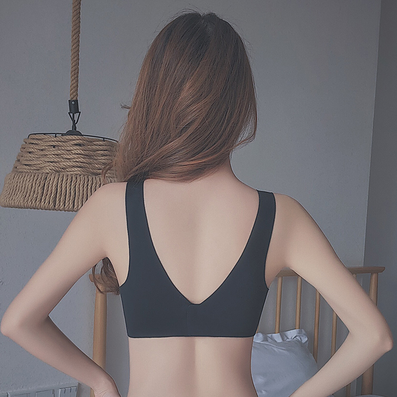 透色内衣旗舰店家居运动防震乳胶睡眠内衣女无钢圈聚拢可外穿瑜伽bra背心式文胸3