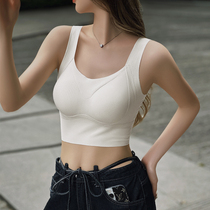 No Marks Underwear women No steel ring Side closed breast 2023 New autumn winter harness Vest Breathable outside wearing bra hood