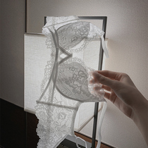 Summer thin section U-type beauty back underwear Female French Sexy Apostle Bra Super Slim big breasted with small breasts 2021