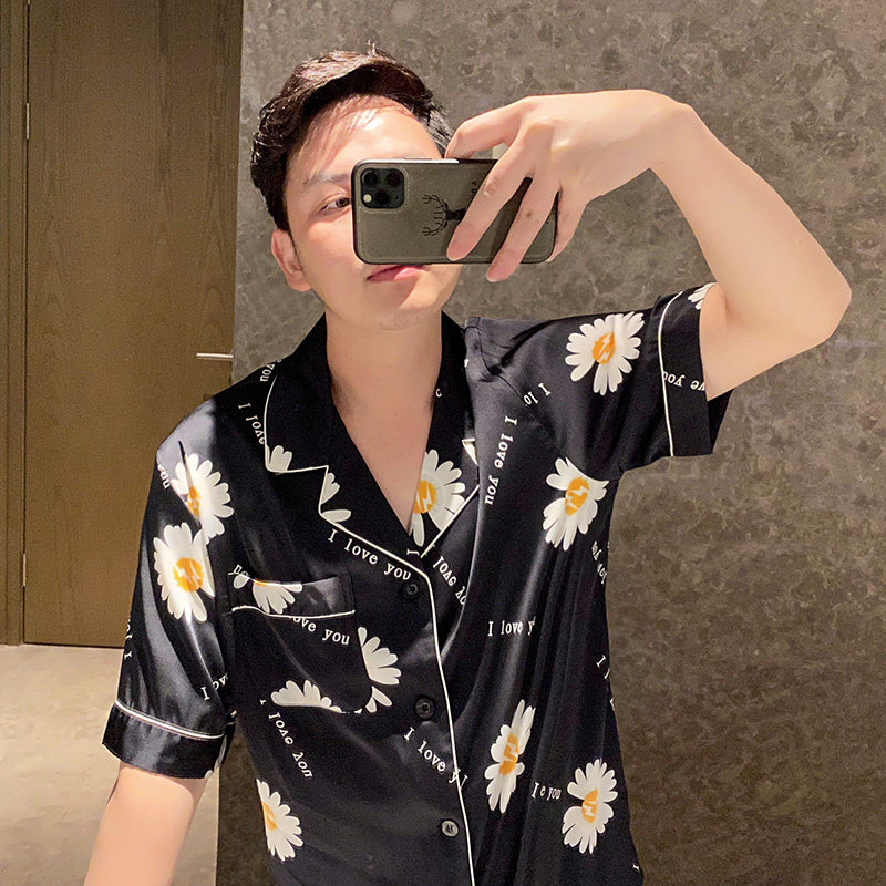 极速鼠情侣夏季冰丝绸ins潮睡衣 极速鼠睡衣/家居服套装