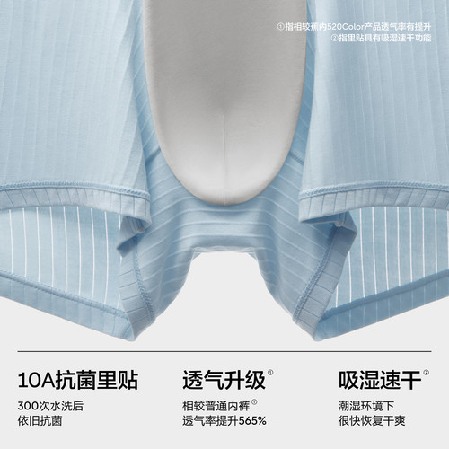 3件|蕉内银皮311A男士平角内裤莫代尔纯棉透气裆冰丝四角短裤男生 - 图2