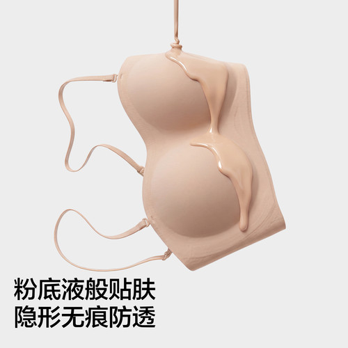 刘浩存同款蕉内5系抹胸无肩带内衣女聚拢无痕隐形防滑美背文胸罩 - 图1