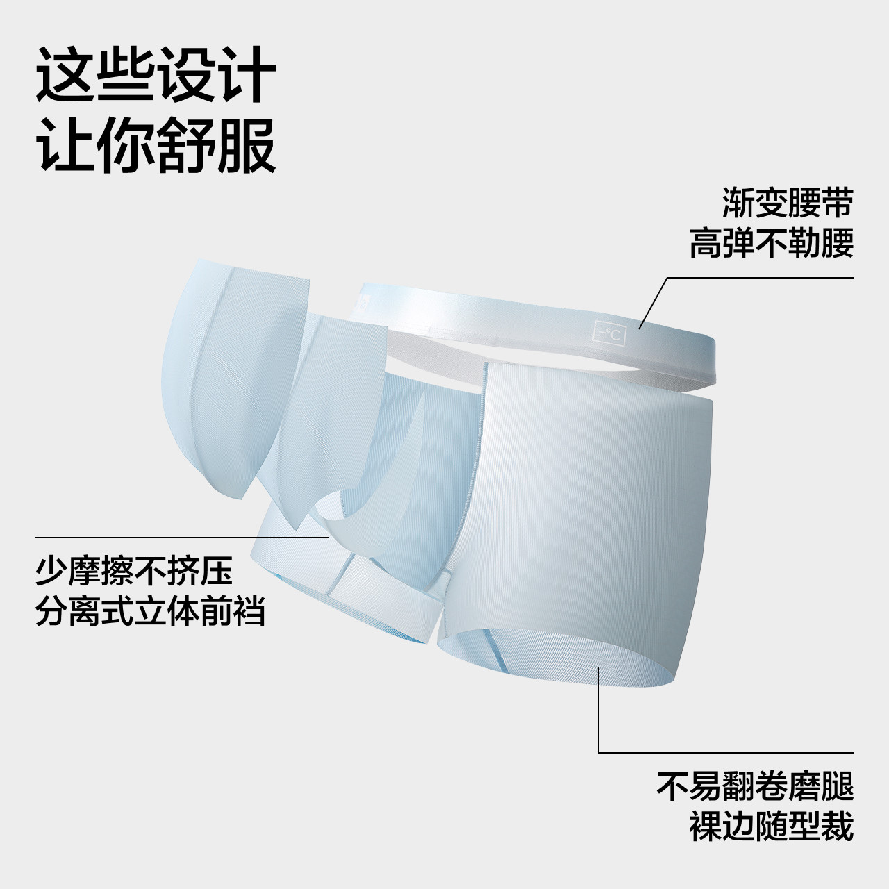 3件|蕉内凉皮511CA无痕冰丝男士内裤平角透气透明网面裤衩短裤,淘宝优惠券,粉丝福利购,淘宝优惠卷