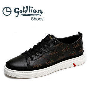 金利来男鞋四季软皮休闲皮鞋男士圆头透气单鞋牛皮潮流韩版板鞋男