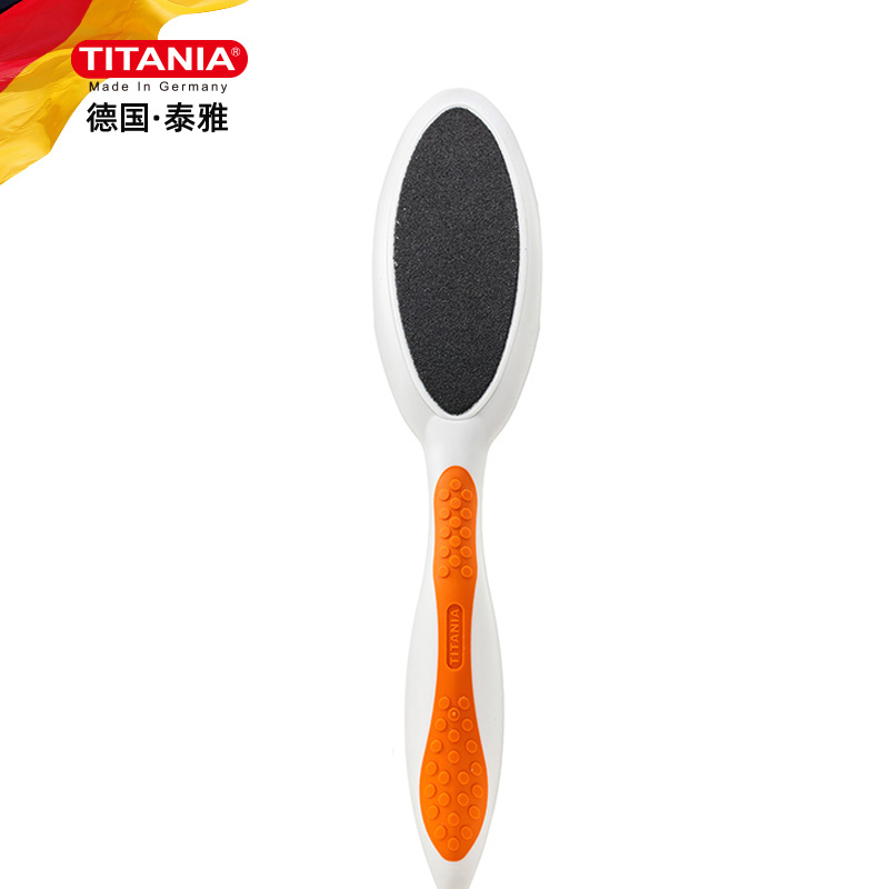 德国原装进口TITANIA/泰雅粗细双面金刚砂脚锉搓脚板去死皮单把 - 图0