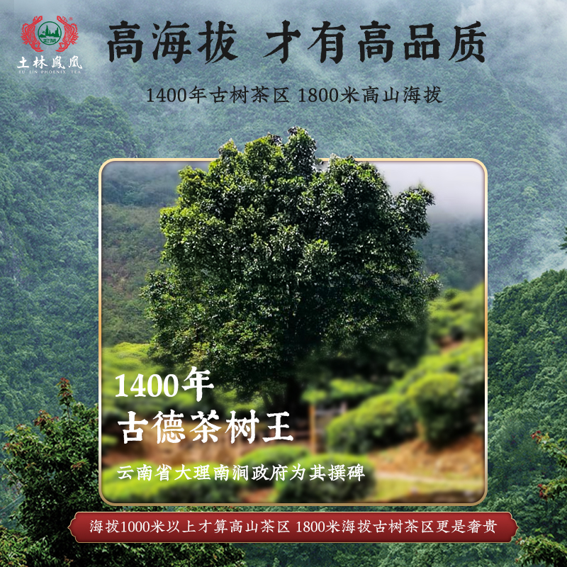 土林凤凰 8504系列 300g神农御品普洱茶糯香浓醇熟茶精美礼盒装