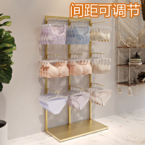 Mall Underwear Shelf Bra Rack Floor Leaning Against Wall Underwear Positive Hanging Shelf Adjustable Single Sided Hanging Shorts Display Shelf