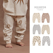 ins Nordic wind bamboo festival cotton baby pure cotton spring autumn PP pants baby spring summer 2023 outside wearing long pants to beat bottom pants