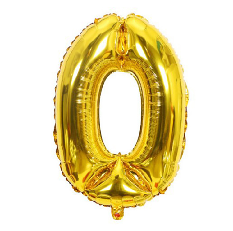 数字铝膜气球金银色玫瑰金宝宝周岁宴布置甜品台装饰生日派对32寸-图0