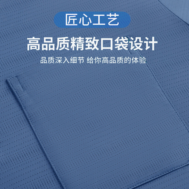 40-60岁中年男父亲装夏天穿的τ血裇七侐T恤杉衬衫领冰丝薄poll衫 - 图1