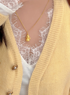 国潮s999纯银鸿福巳蛇项链女足银生肖蛇新中式轻奢高级感锁骨链