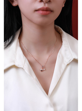 s925纯银星星项链女百搭小众设计高级感轻奢锁骨链