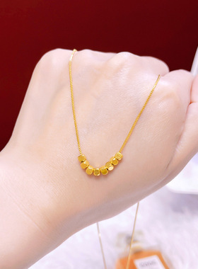 新款小方糖项链方块转运珠