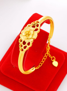 开口可调节手环小巧仿真黄金