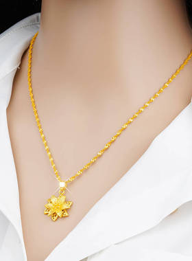 仿真黄金项链套装戒指指环项坠