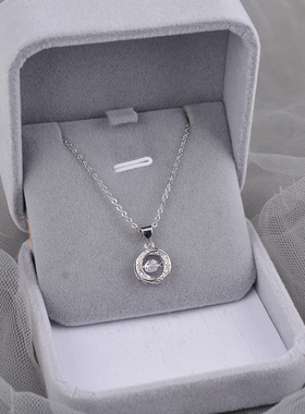 925纯银跳动的心项链女轻奢锁骨链小众闺蜜生日礼物2025新款刻字