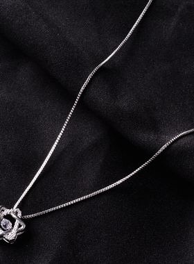 跳动的心项链女锁骨链s925纯银饰品潮网红小众设计感ins轻奢灵动