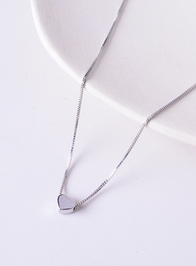 简约银项链ins小众百搭吊坠女