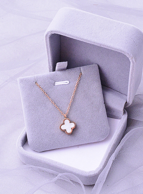 s925纯银四叶草项链小众设计感女