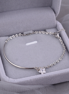 S925纯银星星手链女款轻奢小众镯子2025年新款生日礼物送闺蜜刻字