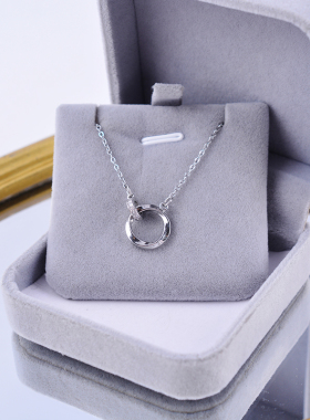 纯银莫比乌斯环项链女夏小众