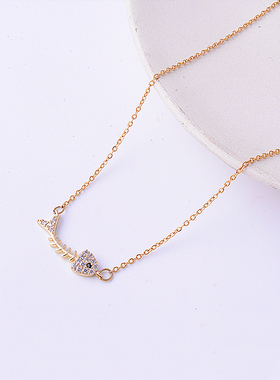 鱼骨骨头项链冷淡风学生礼物