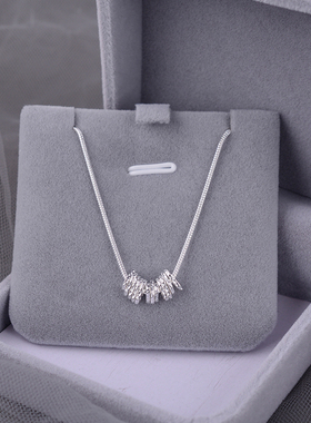 925纯银不规则碎银子项链女2025新款爆款时尚百搭锁骨链冷淡风ins