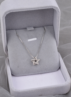 925纯银圣诞星星雪花项链女锁骨链气质高级轻奢2025新爆款ins刻字