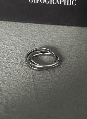 多层钛钢素圈戒指男女指环冷淡风