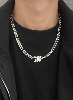 七哥同款嘻哈古巴字母项链