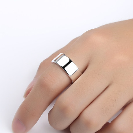 8mm /刻字定制!99纯银男士潮对戒 倔匠戒指/指环