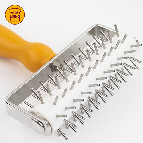 三能烘焙工具SN4217不锈钢拉网刀轮刀饼干披萨打孔器针车轮SN4218 - 图0