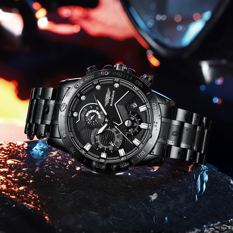 正品名牌黑武士男士学生全感机械表 卡之蓝手表国产腕表