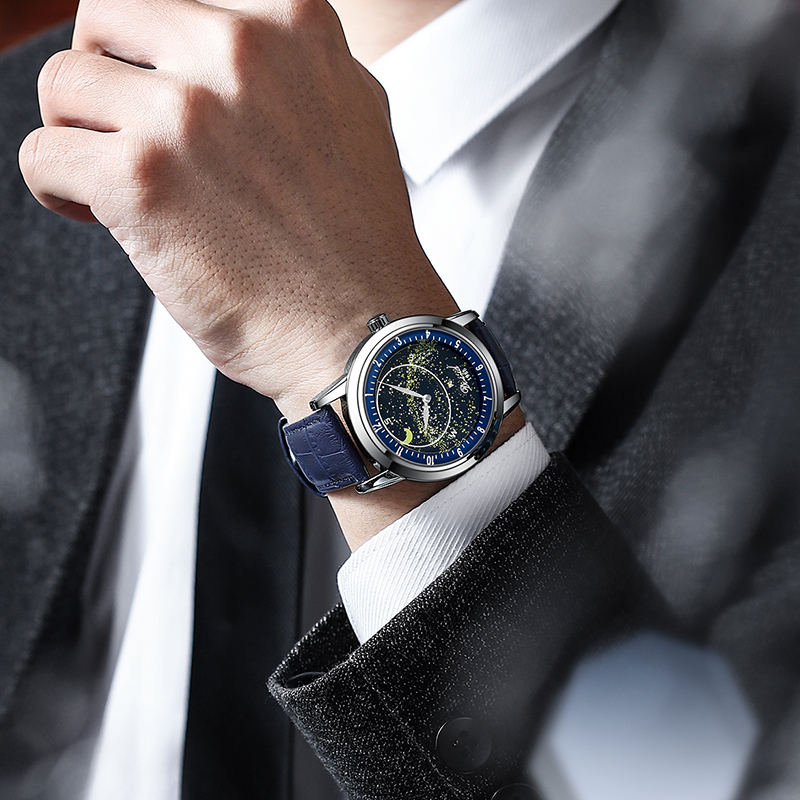 瑞士进口机芯正品牌男士全感机械表 卡之蓝手表国产腕表