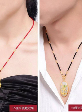霸气【保色黄金项链】吊坠时尚