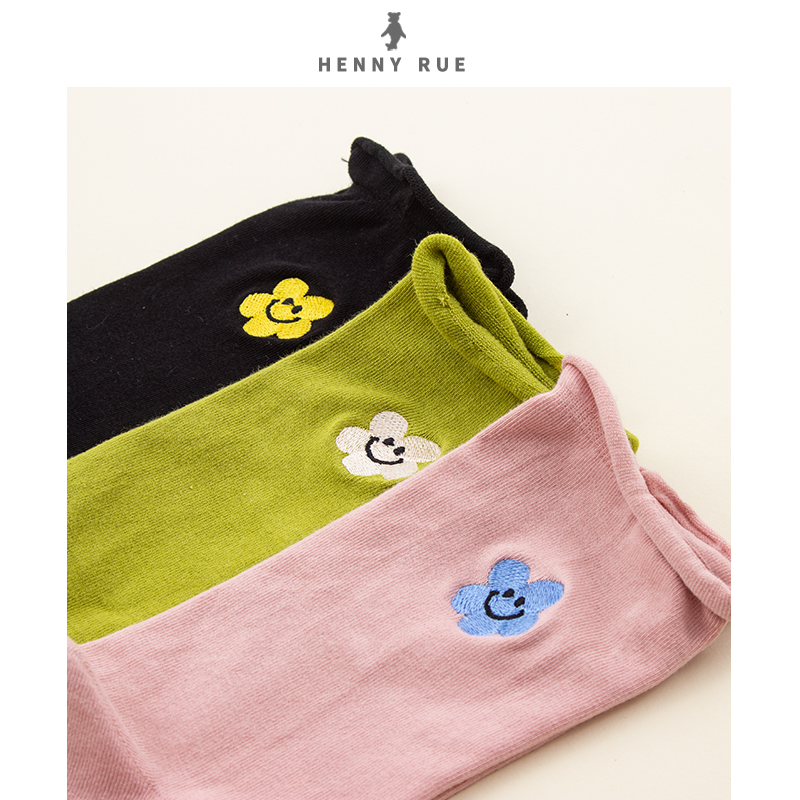 预售15天henny rue笑脸ins中筒袜 hennyrue短袜/打底袜/丝袜/美腿袜