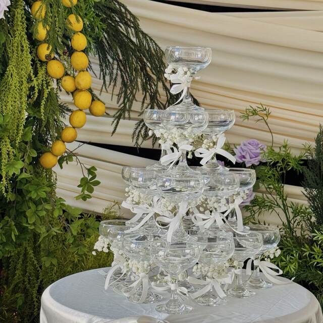 Champagne tower glass wedding supplies hotel supplies glass goblet classic martini glass cocktail glass