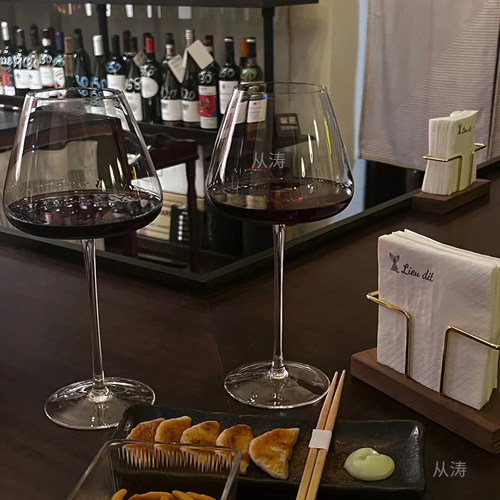 欧式水晶勃艮第红酒杯葡萄酒杯玻璃杯高级感轻奢大肚凹底高脚杯 - 图2
