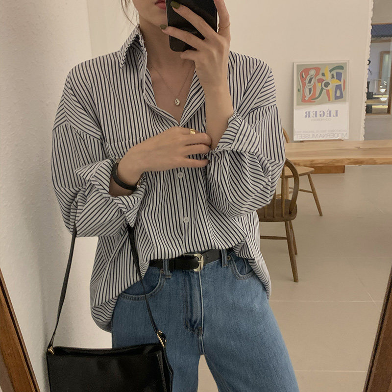 设计感小众复古港风女2020初秋衬衫 帕奴丝衬衫