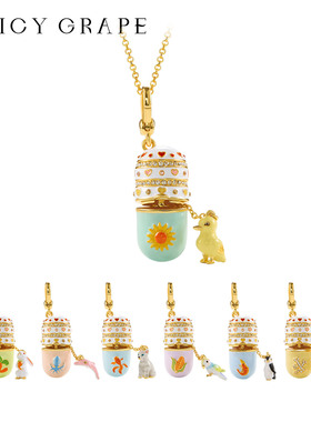 爱的胶囊动物吊坠长项链女