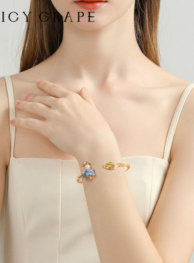 稻草人珍珠开口手镯女夏