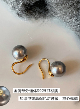 时尚轻奢女纯银小众设计感耳钩