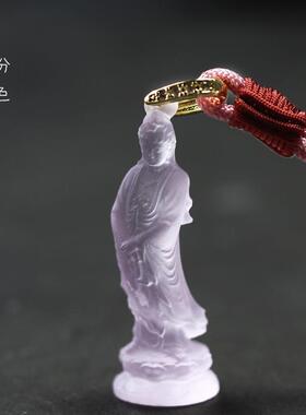 南海观音持珠菩萨吊坠琉璃男士护身挂件女观音菩萨项链