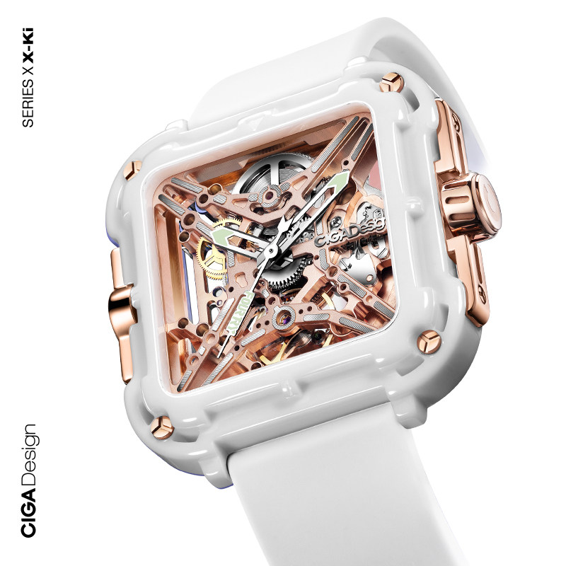 CIGA design玺佳机械表X姬械FOURTRY联名陶瓷女士手表百搭送女友