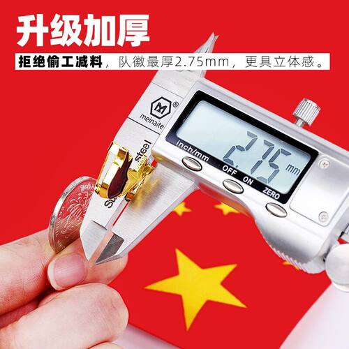 2023年新款 小学生标准款少先队队徽 1.8x2.2cm 别针强力磁铁队徽 - 图1
