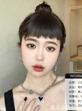 假刘海发片假发刘海女自然创意真发刘海假发刘海女自然前