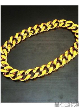 百搭年会演出链子人网仿真金舞台金链大金色道具嘻哈吊坠金时尚